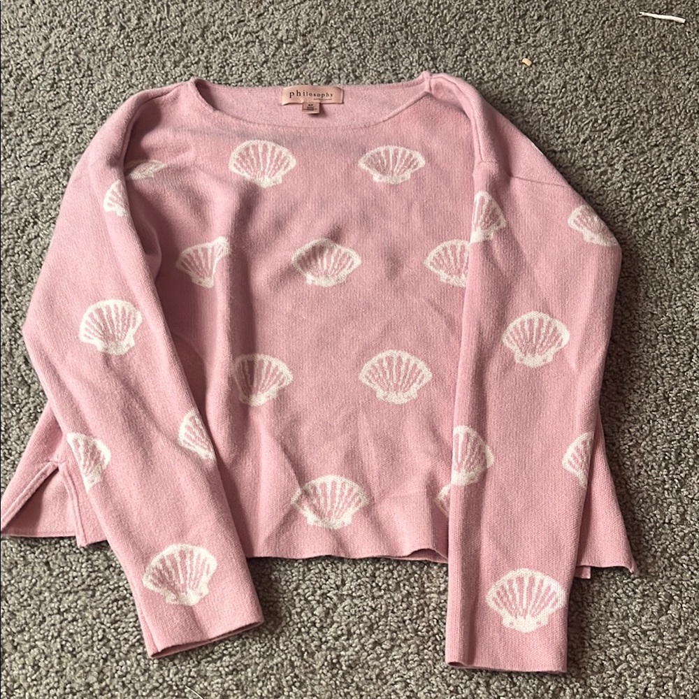 Chinti & Parker Pink Shell Pattern Women's Top